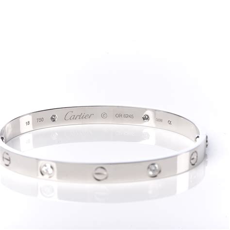 cartier bangle price white gold|authentic cartier love.